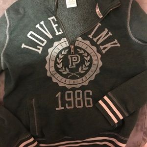 Olive 🫒 green love pink sweatshirt